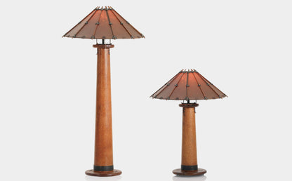 Messina Lamp by Pacific Green — solid coconut trunk and A-grade leather