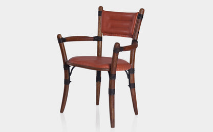 Mauritius Carver Chair by Pacific Green — palmwood, steel frame and A-grade leather