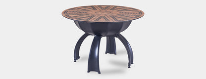 Cactus Dining Table by Pacific Green — steel frame and A-grade leather
