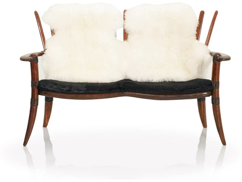 Mendi 2-Seater Sofa by Pacific Green — palmwood and A-grade leather