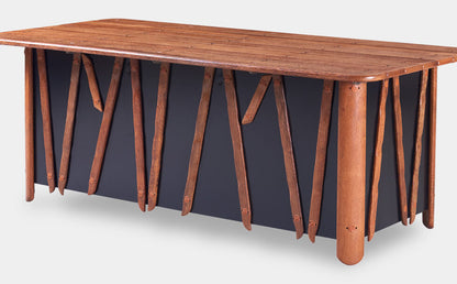 Mendi Desk by Pacific Green — palmwood and A-grade leather