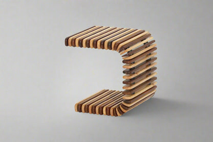Luxor Side Table by Pacific Green — palmwood, steel frame and spruce