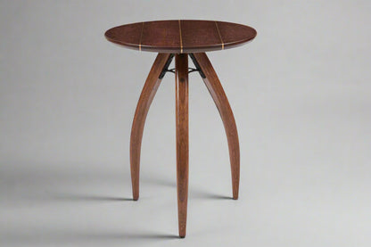 Millennium Rocket Table by Pacific Green — palmwood, brass and steel frame