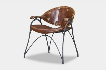 Nomad Chair by Pacific Green — cast bronze and A-grade leather